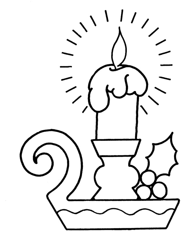 Christmas Candles Coloring Pages To Print