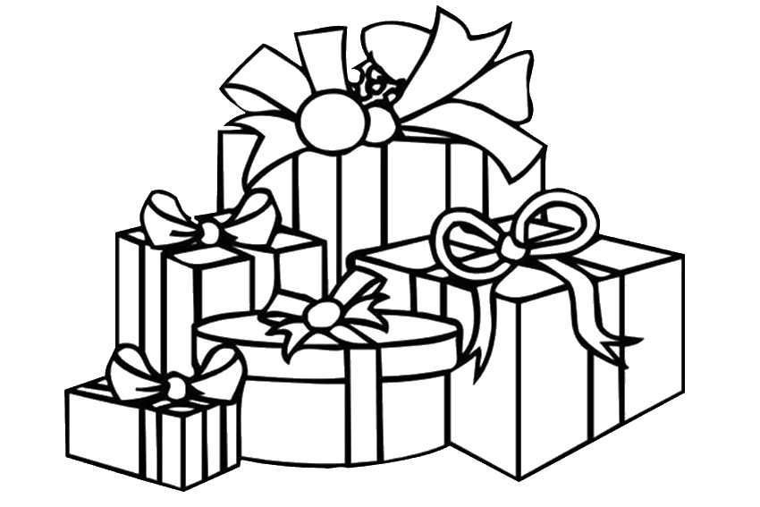 Christmas Presents Coloring Pages Kids
