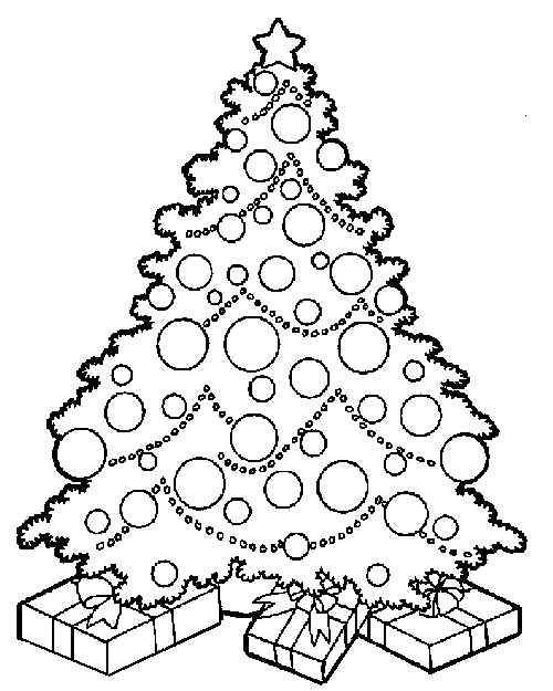 Christmas Tree Coloring Pages Free Download