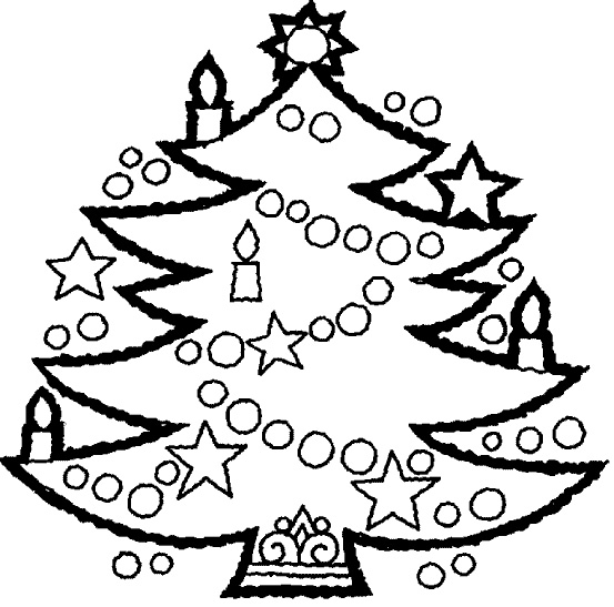 Christmas Tree Coloring PaChristmas Tree Coloring Pages for Kids