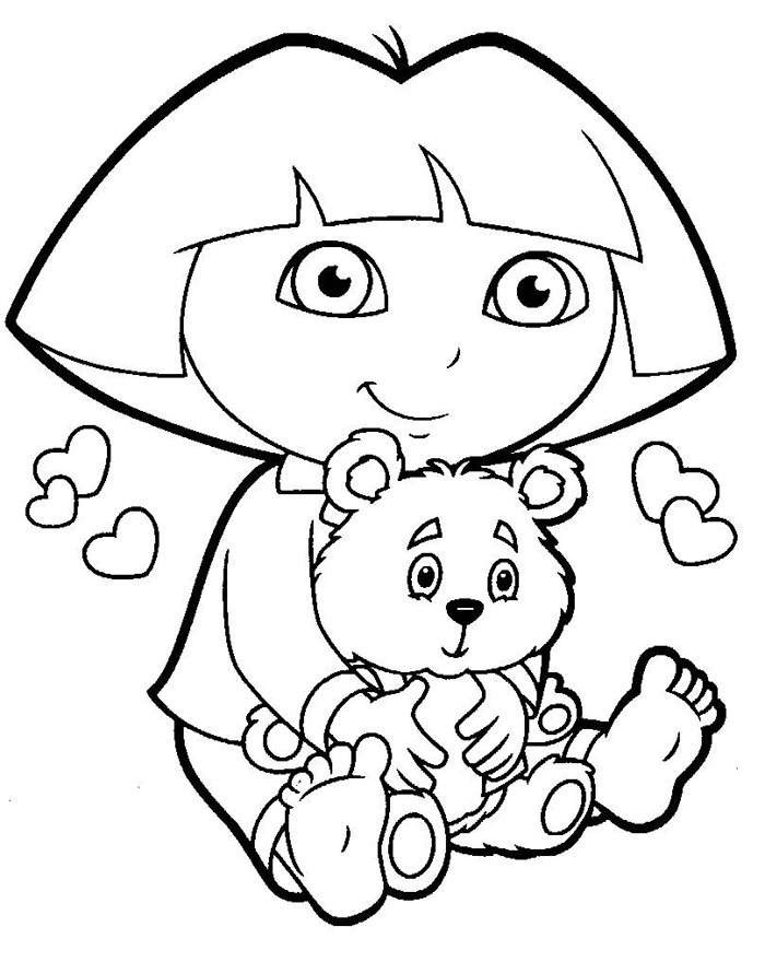 Dora Coloring Pages For Toddlers