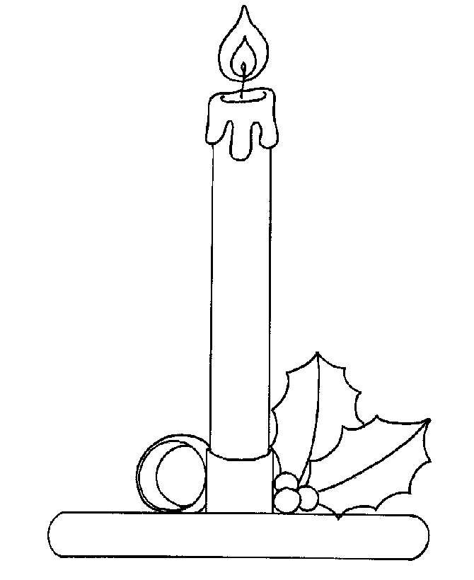 Free Christmas Candles Coloring Pages