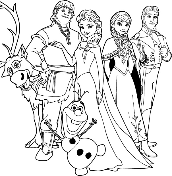 Frozen Coloring Pages All Characters
