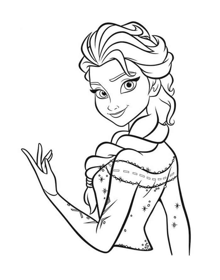 Frozen Coloring Pages Elsa