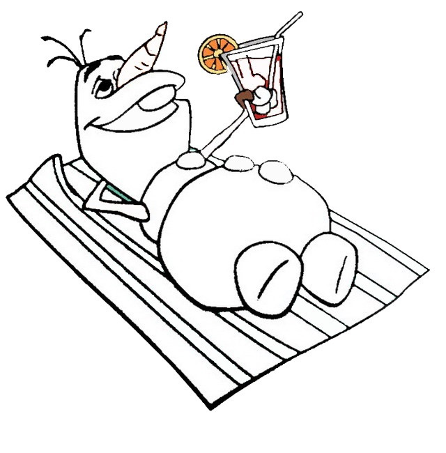olaf coloring pages in summer - photo #20