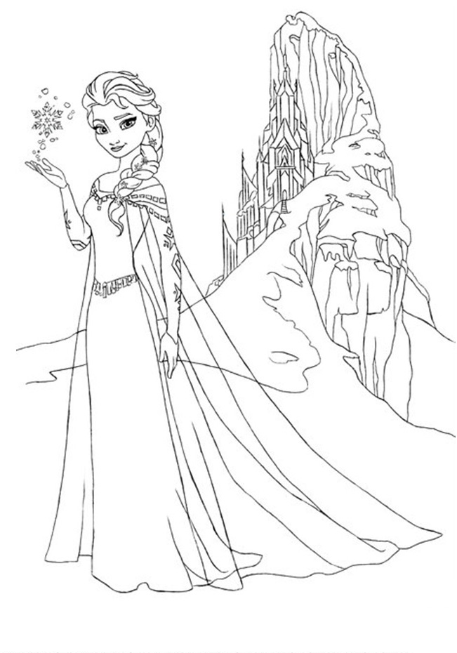 Frozen Elsa Castle Coloring Pages