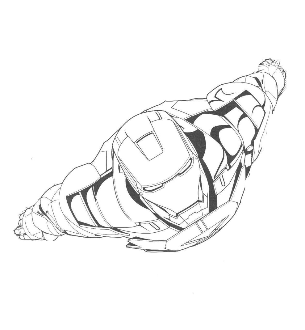 Iron Man Flying Coloring Pages