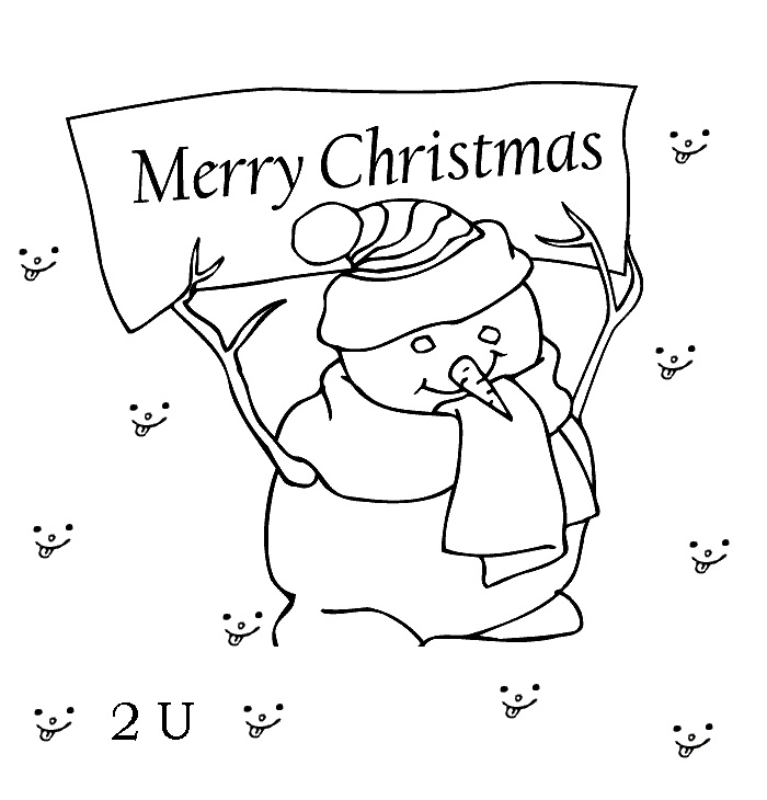 Merry Christmas Coloring Pages Kids