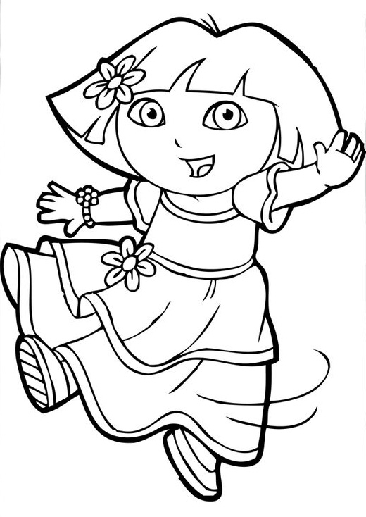 Princess Dora Coloring Page