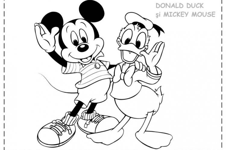 Donald Duck and Mickey Mouse Coloring Pages