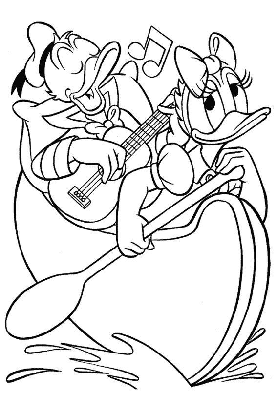 Donald and Daisy Duck Coloring Pages