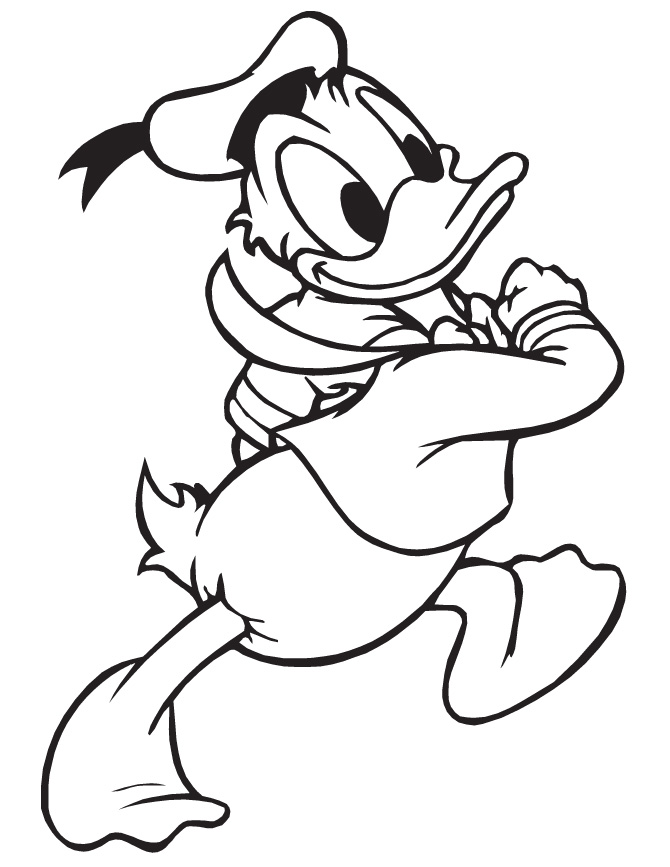 Mad Donald Duck Coloring Pages