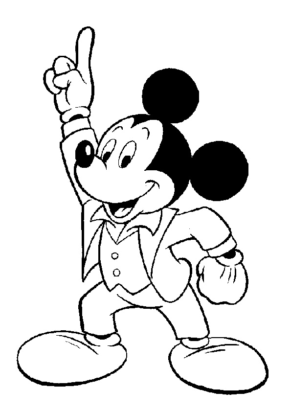 Mickey Mouse Coloring Pages a4