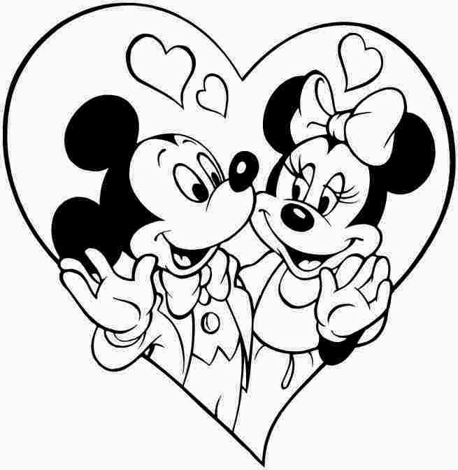 Mickey Mouse Love Coloring Pages