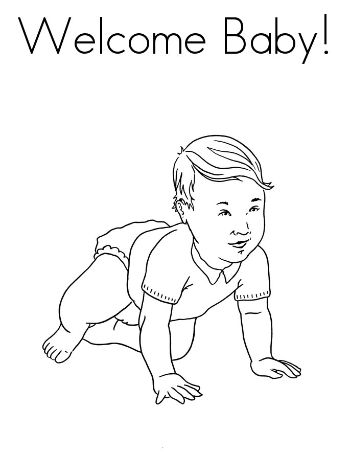 Baby Boy Coloring Pages
