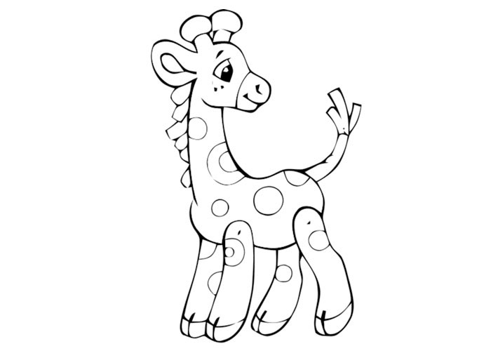 Giraffe Coloring Pages For Kids