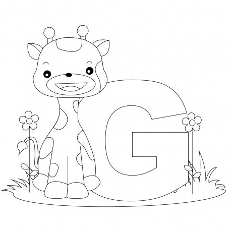 Giraffe Coloring Pages For Preschool
