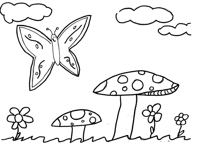 Simple Summer Coloring Pages