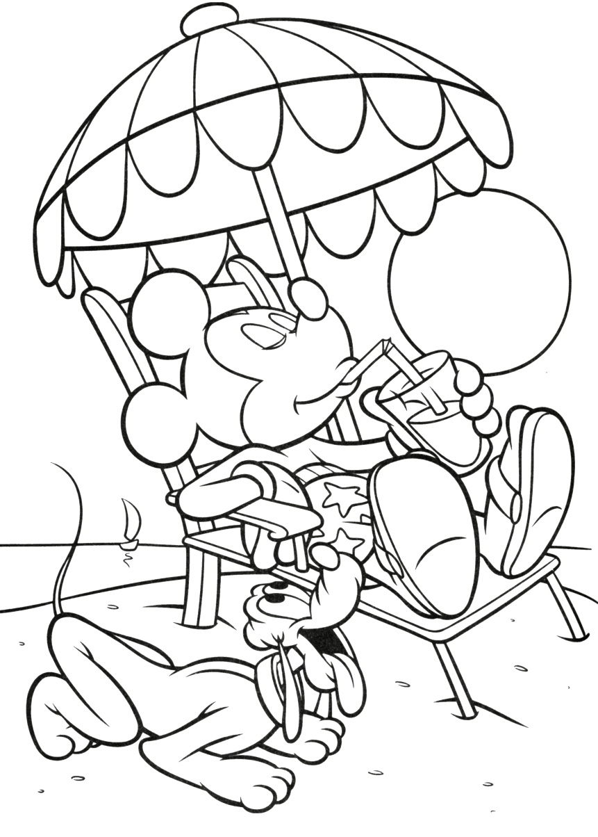 disney-beach-coloring-pages