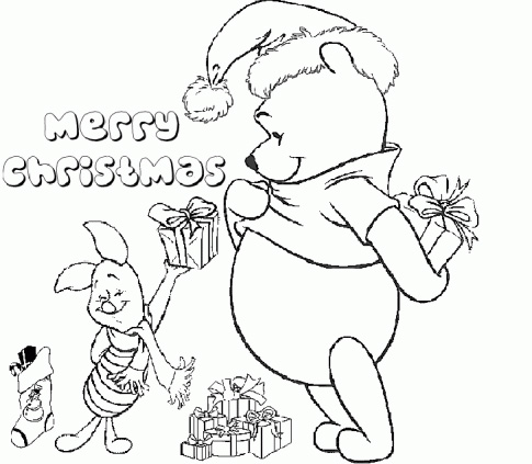 Disney Merry Christmas Coloring Pages