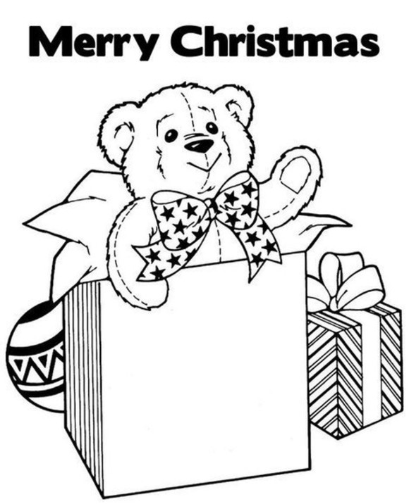 Merry Christmas Coloring Pages Gifts