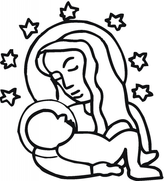 Merry Christmas Jesus Coloring Pages