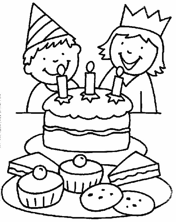Birthday Cake Coloring Pages Download