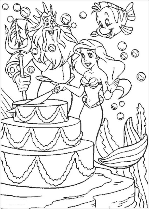 Birthday Cake Coloring Pages Free