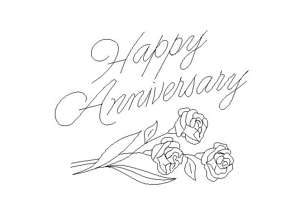 Happy Anniversary Coloring Pages