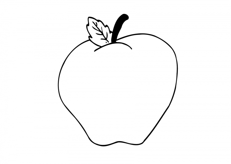 Apple Coloring Pages For Kindergarten