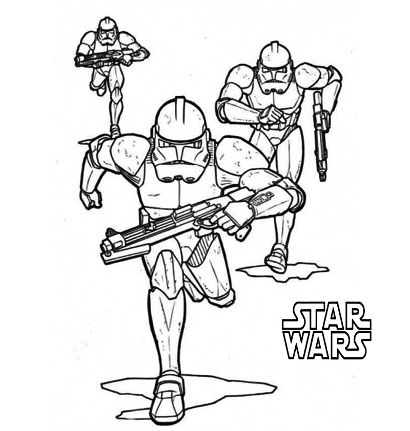Star Wars Coloring Pages Clone Troopers
