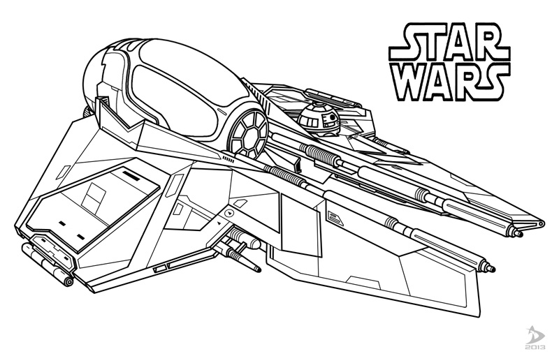 Star Wars Coloring Pages Tie Fighter