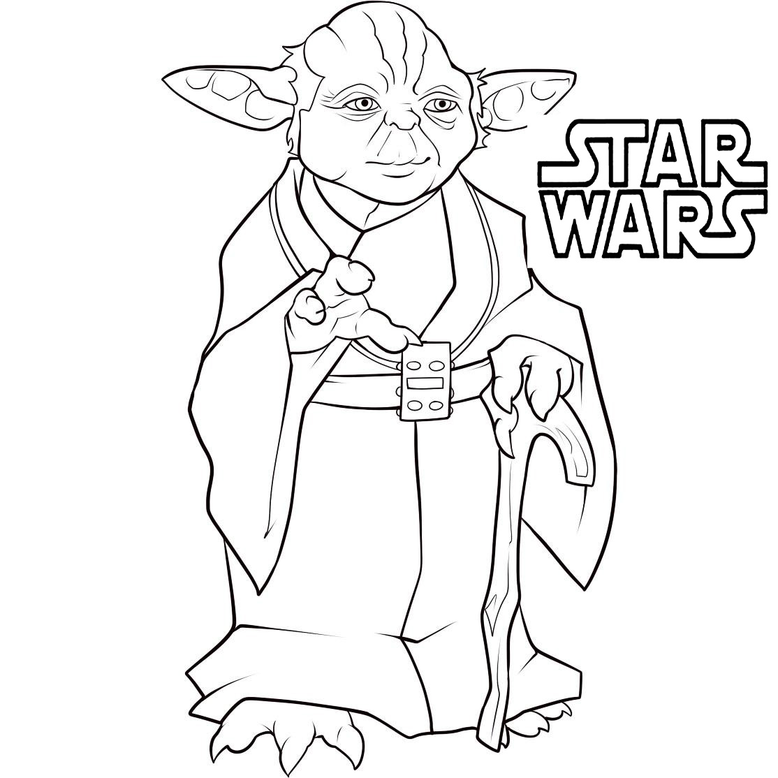 Star Wars Coloring Pages Yoda