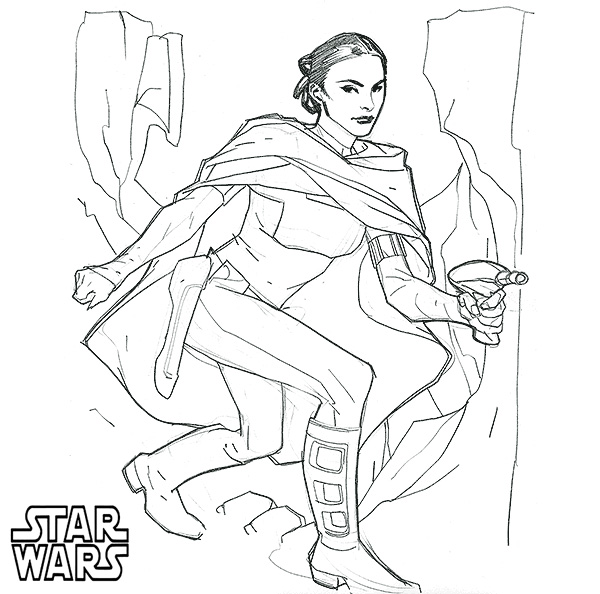 Star Wars Coloring Pages leia