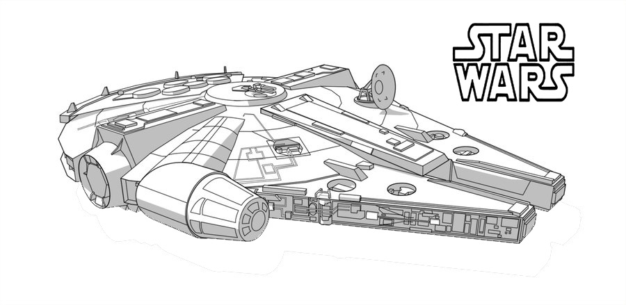 Star Wars Millennium Falcon Coloring Pages