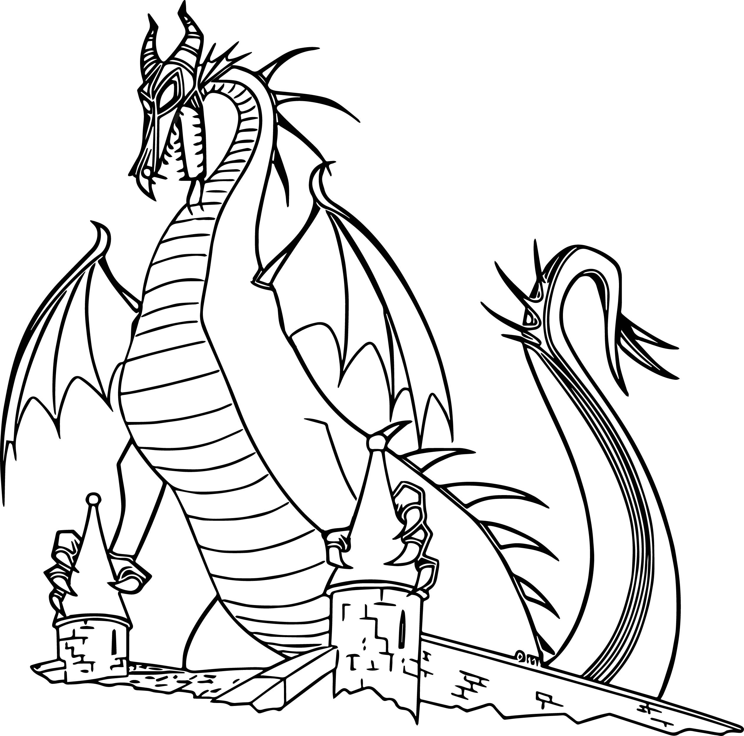 dragon coloring pages to print