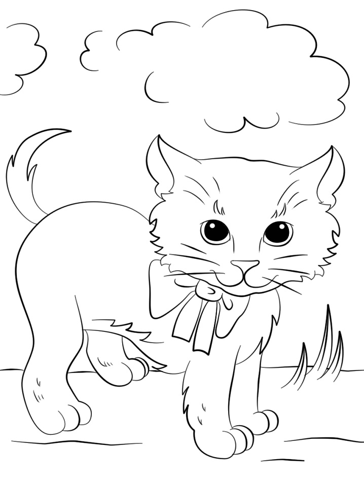 Kitty Coloring Pages Free
