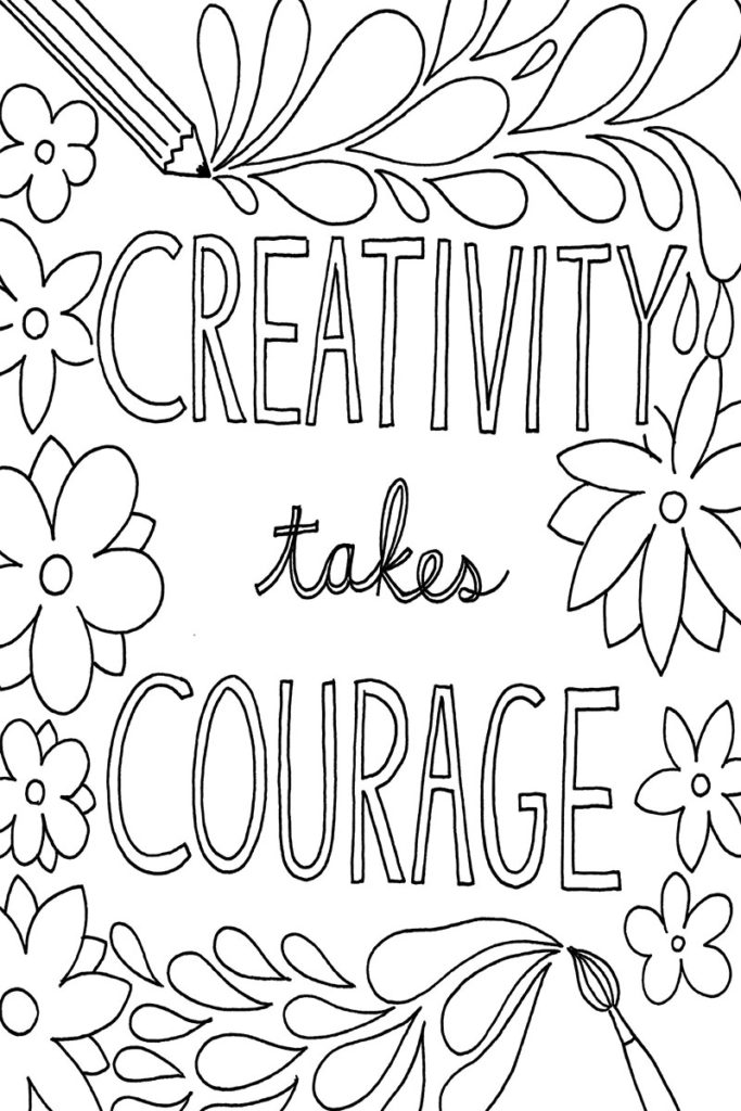 Inspirational Quotes Coloring Pages For Adults