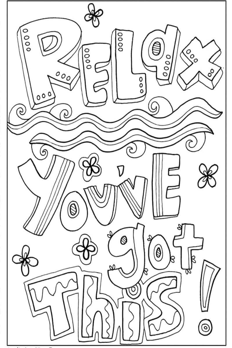 Inspirational Quotes Coloring Pages For Adults