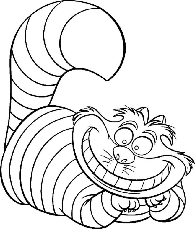 Alice in Wonderland Coloring Pages Cat | Free Coloring Pages