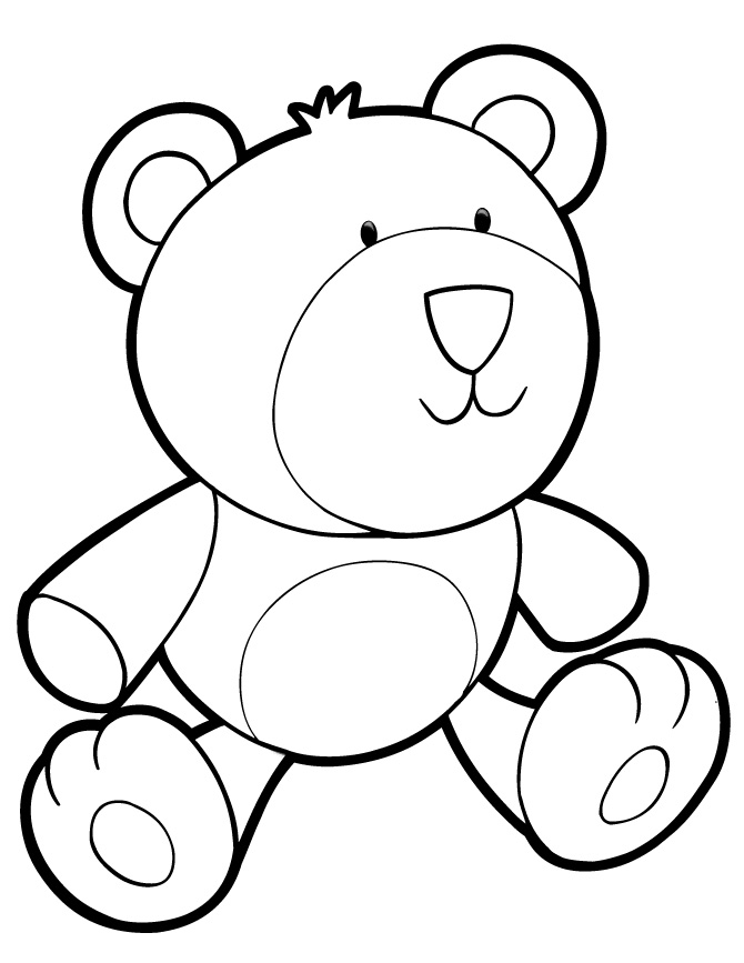 Teddy Bear Coloring Sheets 4