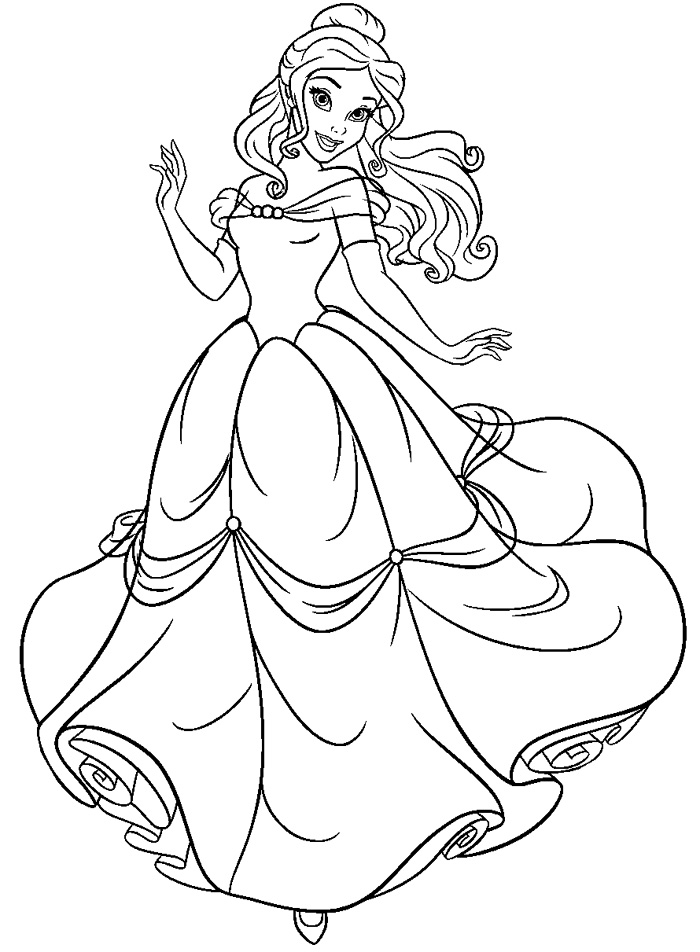 Beauty and The Beast Coloring Page Printable