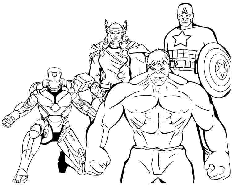 Coloring Pages for Boys Avengers