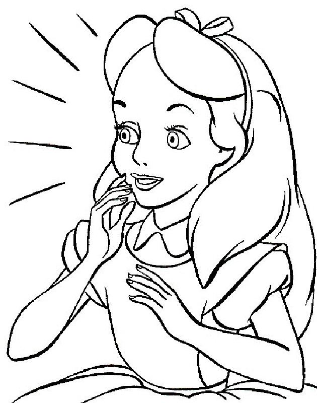Download Free Printable Alice in Wonderland Coloring Pages