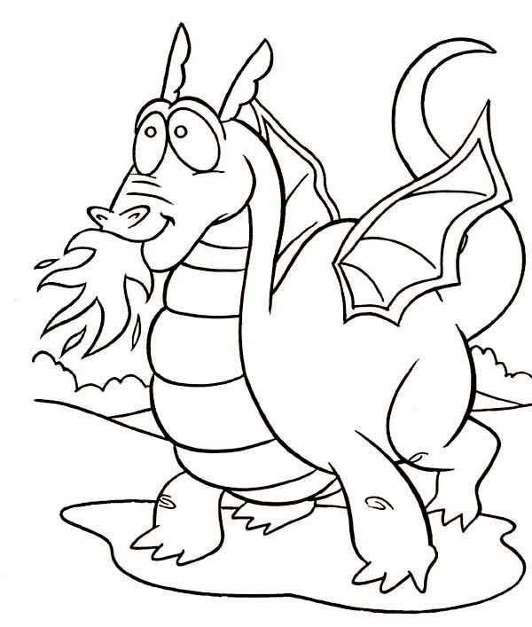 Kawaii Dragons Coloring Pages 6