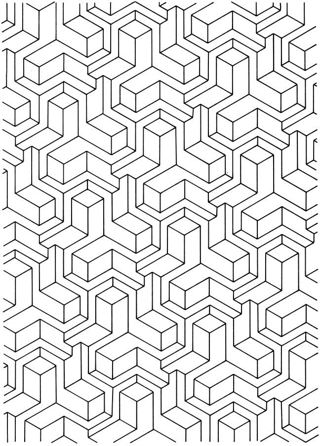 Geometric Coloring Pages Simple