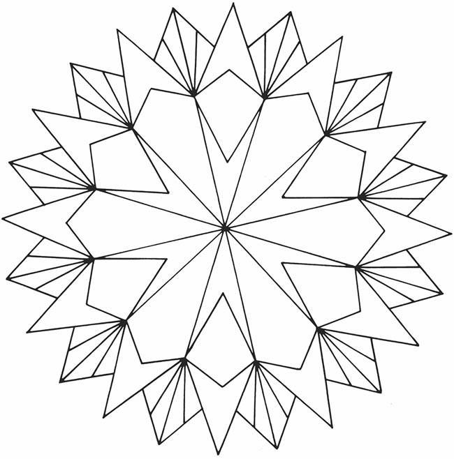 Simple Geometric Coloring Pages for Adults