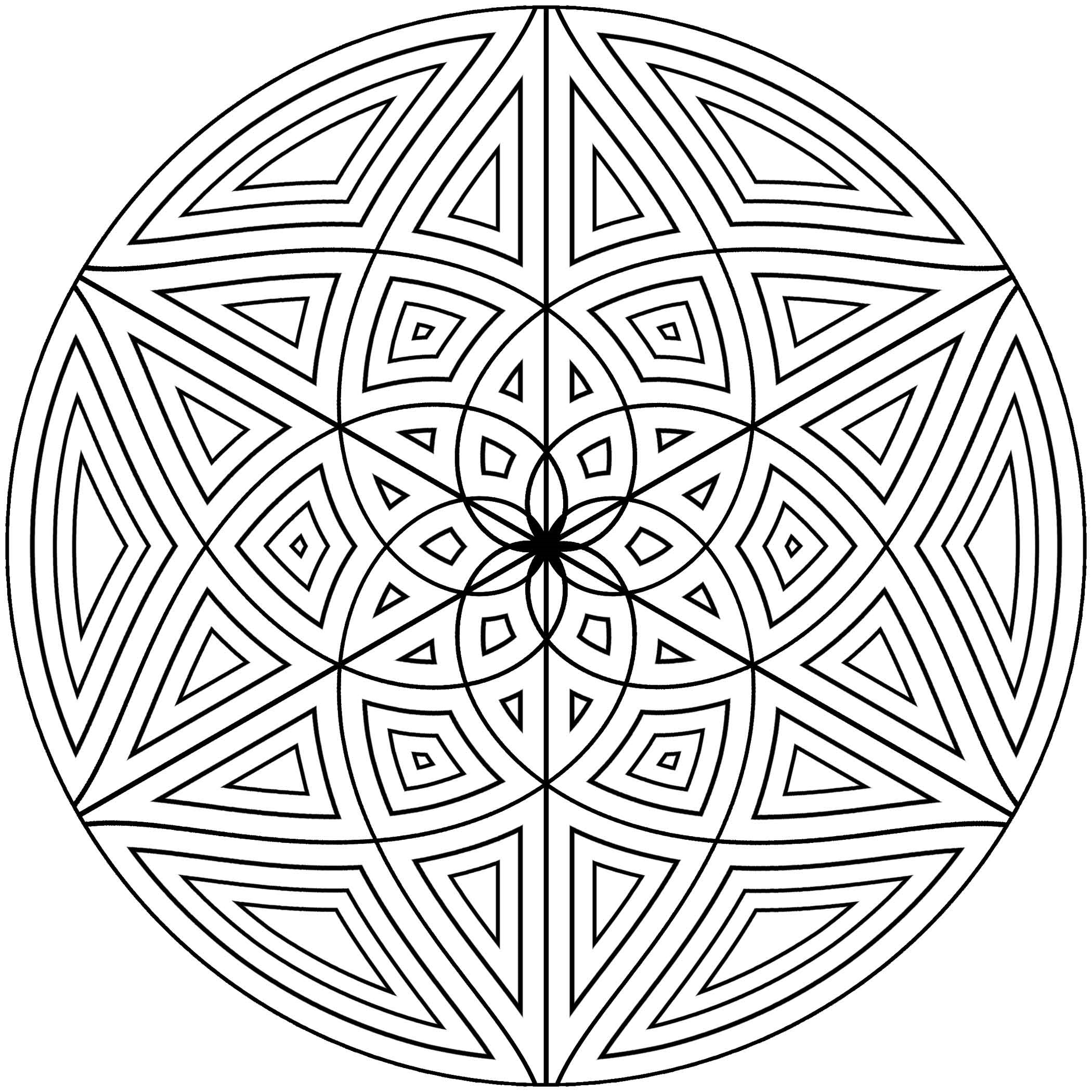  Geometric Coloring Pages for Adults to Color