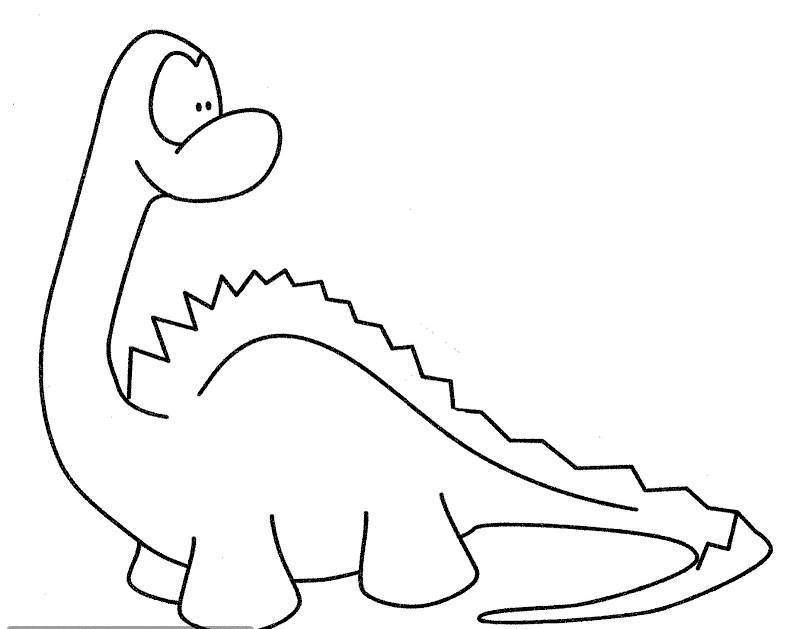 Preschool Easy Dinosaur Coloring Pages