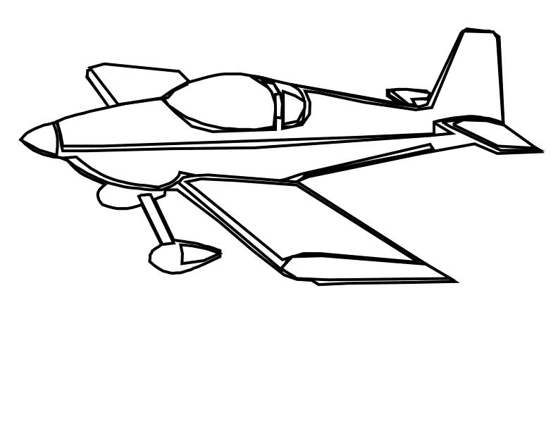 free retro airplane coloring page